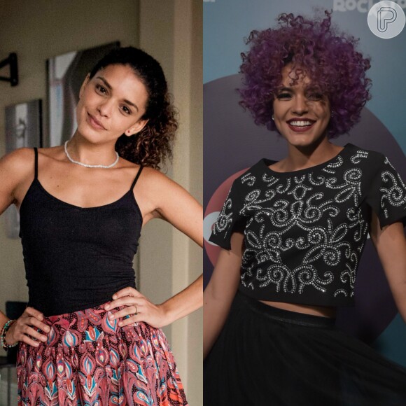 Kizi Vaz muda visual e adota cabelo roxo para 'Rock Story', como contou em entrevista ao Purepeople na última segunda-feira, dia 31 de outubro de 2016