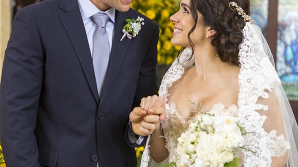 Elenco de 'Haja Coração' grava cenas de casamento do casal 'Shirlipe'. Fotos!
