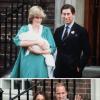 O vestido escolhido por Kate para deixar o hospital St. Mary's, após o nascimento de George, fez referência ao vestido que Diana usou no mesmo hospital, em 21 de junho de 1982, ao exibir William pela primeira vez