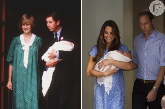 Semelhanças no vestido de Kate Middlenton e Diana