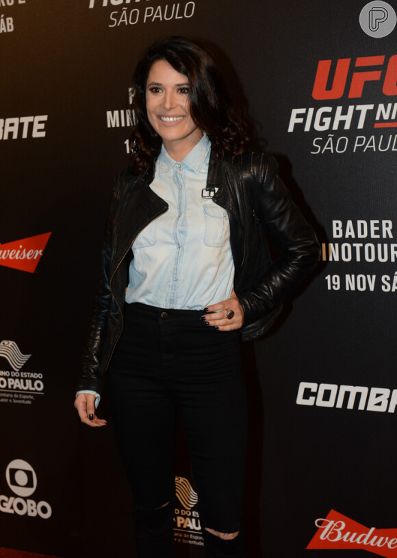 Manuela do Monte assistiu o UFC no Ginásio do Ibirapuera, em São Paulo, na madrugada deste sábado, 19 de novembro de 2016