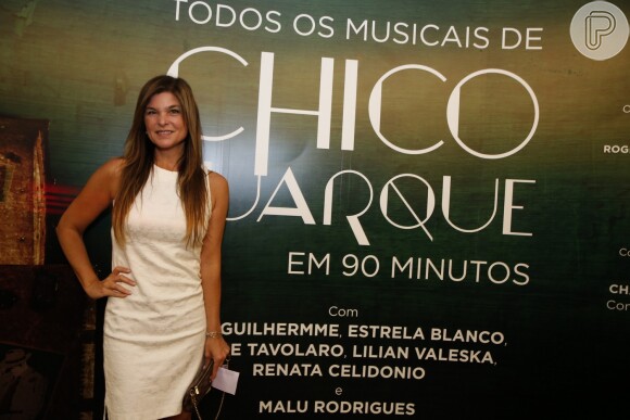 Cristiana Oliveira prestigia o espetáculo 'Todos os Musicais de Chico Buarque em 90 Minutos', no Rio