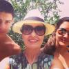 No último dia de férias, nesta sexta-feira, dia 17 de janeiro de 2014, Fátima Bernardes postou uma foto com dois de seus três filhos, Bia e Vinícius.