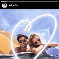 Kaká passeia de barco com filhos e leva nova namorada: 'Tudo tem seu tempo'