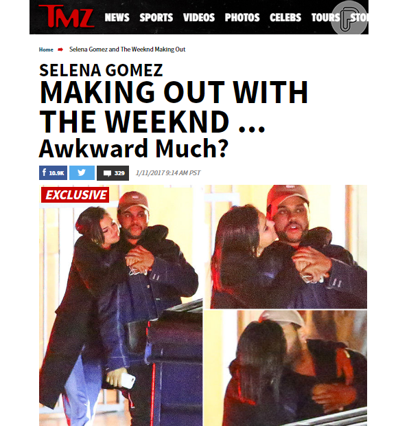Selena Gomez e The Weeknd são clicados pelo site americano 'TMZ'
