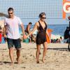 Fernanda Lima e Rodrigo Hilbert passaram o dia deste sábado, 1° de fevereiro de 2014, na praia do Leblon, no Rio de Janeiro