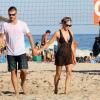 Fernanda Lima e Rodrigo Hilbert passaram o dia deste sábado, 1° de fevereiro de 2014, na praia do Leblon, no Rio de Janeiro