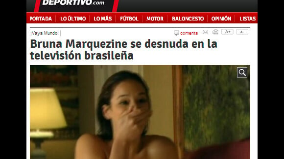Bruna Marquezine é destaque em sites espanhóis por cena de nudez de 'Em Família'