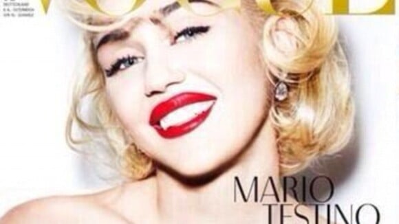 Miley Cyrus faz topless e encarna Marilyn Monroe em sua 1ª capa da 'Vogue'
