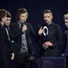 One Direction recebe prêmio no BRIT Awards 2014, realizado em Londres na noite desta quarta-feira, 19 de fevereiro de 2014