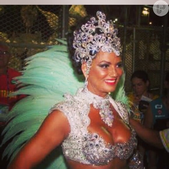 Luiza Brunet é um dos grande ícones do Carnaval carioca. Ela foi rainha de bateria da Imperatriz Leopoldinense durante 17 anos, não desfilando apenas nos anos de 2006 e 2007. Na foto, a atriz no desfile da escola de 2010