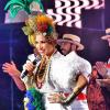 Patricia Abravanel se veste de Carmem Mirando no programa 'Máquina da Fama' de Carnaval, exibido em 24 de fevereiro de 2014