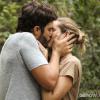 William (Thiago Rodrigues) e Lili (Juliana Paiva) se beijam, mas depois prometem se afastar um do outro, em 'Além do Horizonte'