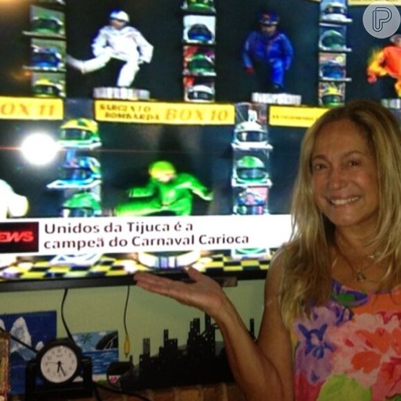 Susana Vieira também parabenizou a Unidos da Tijuca pelo título no Carnaval carioca de 2014