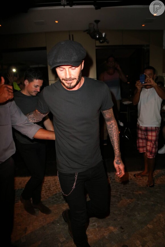 David Beckham jantou no restaurante Sushi Leblon, no Rio