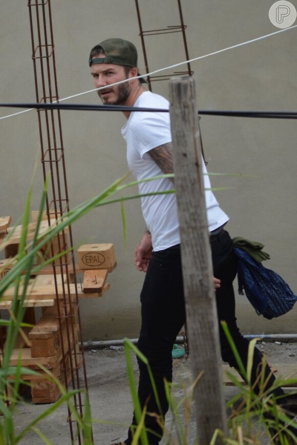 O ex-craque inglês David Beckham gravou um comercial em uma comunidade da Zona Sul do Rio de Janeiro, na tarde desta quinta-feira, 6 de março de 2014