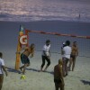 David Beckham joga futevôlei na praia do Pepino, em São Conrado, na Zona Sul do Rio de Janeiro