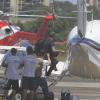 David Beckham embarca em jatinho no aeroporto de Jacarepaguá, em 7 de março de 2014