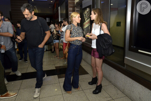 Domingos Montagner, Carolina Dieckmann e Luiza Valdetaro na pré-estreia do filme 'Alemão', no Cinemark Downtown, na Barra da Tijuca, Zona Oeste do Rio de Janeiro, nesta segunda-feira, 10 de março de 2014