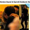 Kirsten Dunst e Garrett Hedlund são flagrados trocando beijos em Londres, na Inglaterra