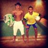 Neymar e Pedro Scooby brincam de trocar as profissões e postam foto no Instagram nesta sexta-feira, 18 de janeiro de 2013
