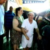 Renato Aragão deixa o hospital Barra D'Or, na Barra da Tijuca, Zona Oeste do Rio de Janeiro, nesta quarta-feira, 19 de março de 2014, após 5 dias internado, acompanhado da mulher, Lílian Aragão