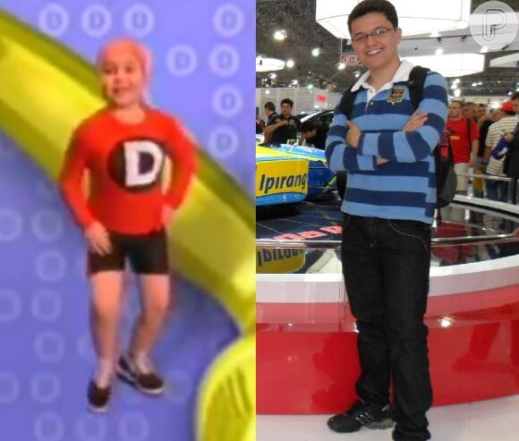 O D vermelho era interpretado por Vlademir Alves, aos 8 anos. Hoje, ele também tem 23 e é estudante de Engenharia Mecânica