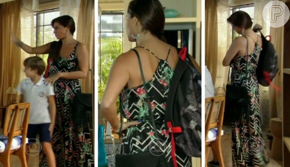 O vestido usado por Clara (Giovanna Antonelli) no capítulo do dia 22 de abril de 2014 é da grife Dress To