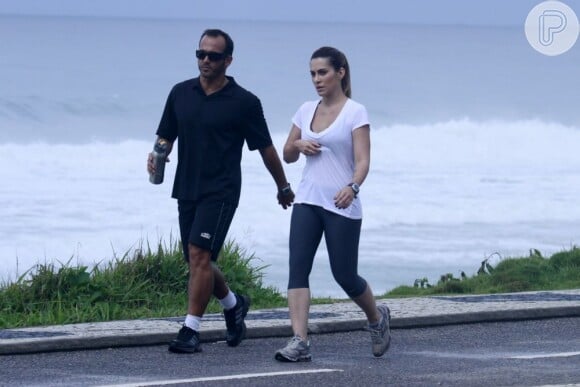 Cleo Pires se exercita para manter a forma com Salvador Lamas, responsável pelo treino da atriz global desde agosto de 2012
