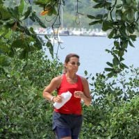 Ângela Vieira mantém a boa forma se exercitando na Lagoa Rodrigo de Freitas