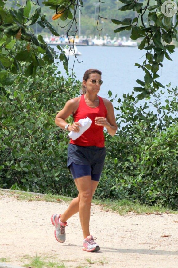 Ângela Viera correu na Lagoa Rodrigo de Freitas na manhã desta quarta-feira, 9 de Abril de 2014