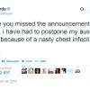 Lorde anunciou o cancelamento da turnê pelo Twitter: 'Desagradável'