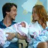Marcelo (Igor Angelkorte) e Priscila (Laila Zaid) terão quatro filhos ruivos em 'Além do Horizonte', em 2 de maio de 2014