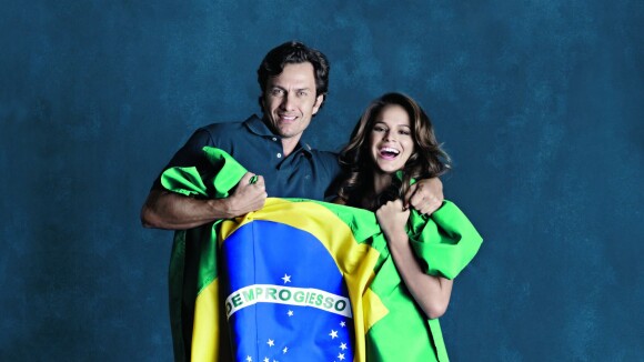 Bruna Marquezine e Gabriel Braga Nunes estrelam campanha no clima da Copa 2014