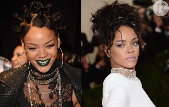 Rihanna, considera ícone da moda, adora usar os olhos marcados e investe alto em diferentes tons de batons