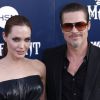 Angelina Jolie e Brad Pitt participam da premiére de 'Malévola' em Los Angeles, nos EUA