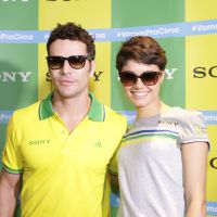 Sophie Charlotte e Daniel de Oliveira acompanham estreia da Copa do Mundo, em SP