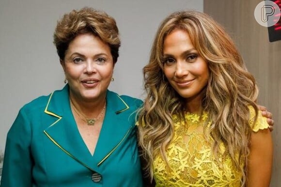 Jennifer Lopez foi tietada pela presidente Dilma Rouseff após festa de abertura da Copa do Mundo