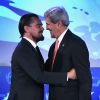 Durante a conferência, Leonardo DiCaprio foi recebido no palco pelo secretário de Estado John Kerry, doou U$7 milhões em prol da proteção dos oceanos e vida marinha