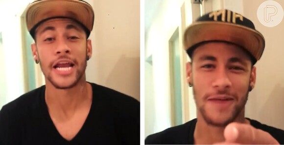 Neymar curte a folga deste domingo, 29 de junho de 2014, gravando vídeo com MC Nego do Borel
