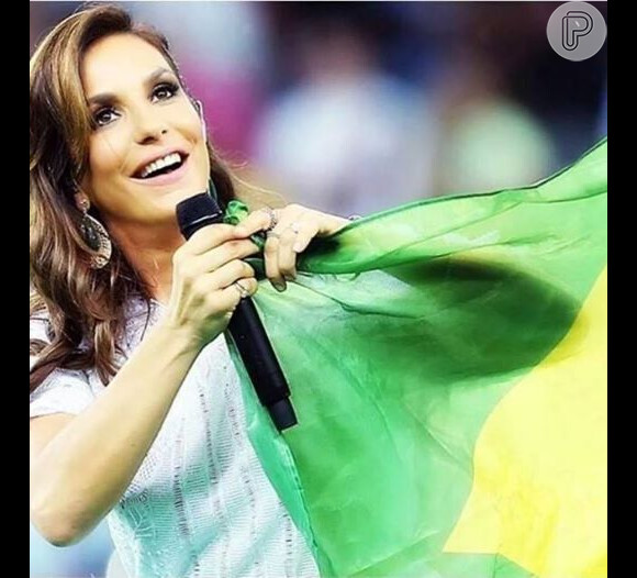 Ivete Sangalo comemorou o convite da Fifa para cantar na cerimônia de encerramento da Copa do Mundo, no dia 13 de julho, no Maracanã, no Rio de Janeiro