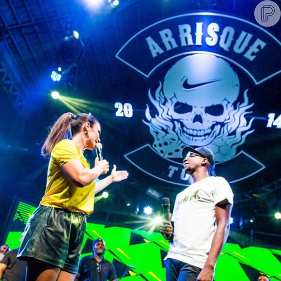 Ivete Sangalo fez uma participação especial no show de Mumuzinho, no Rio