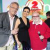 Fátima Bernardes contou com a companhia de Pedro Bial e Jô Soares para apresentar o especial de dois anos do programa 'Encontro'