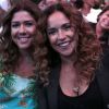 Daniela Mercury foi uma das atrações do programa 'Encontro' comemorativo de 2 anos e teve a companhia da mulher, Malu Verçosa, na plateia