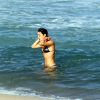 Sophie Charlotte esteve na praia na tarde desta quarta-feira, 16 de julho de 2014