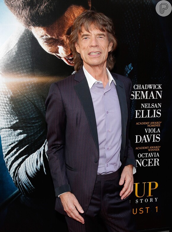 Mick Jagger durante a estreia o filme 'Get On Up' como produtor executivo
 
 