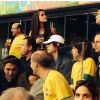 Mick Jagger assistiu ao jogo do Brasil e Alemanha com o filho Lucas, de 15 anos, fruto do relacionamento com Luciana Gimenez