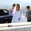 Na manhã de sábado, 2 de agosto de 2014, Márcio Garcia e Ingrid Guimarães filmam vestidos de noivos cenas de 'Loucas para Casar', na Ilha do Fundão, no Rio de Janeiro