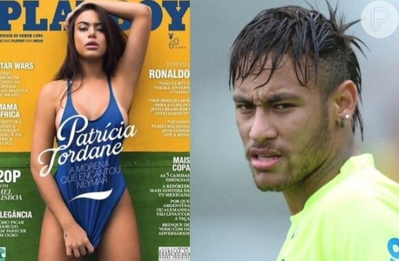 Neymar entrou em uma guerra judicial com a Playboy para proibir a veiculação da revista que estampava Patrícia na capa como 'a morena que encantou Neymar'