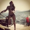 Michelle Rodriguez mostra sua boa forma em Ibiza, na Espanha